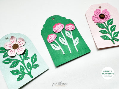 Wildflower Tag SVG Set SVG Aja Nicole Designs 
