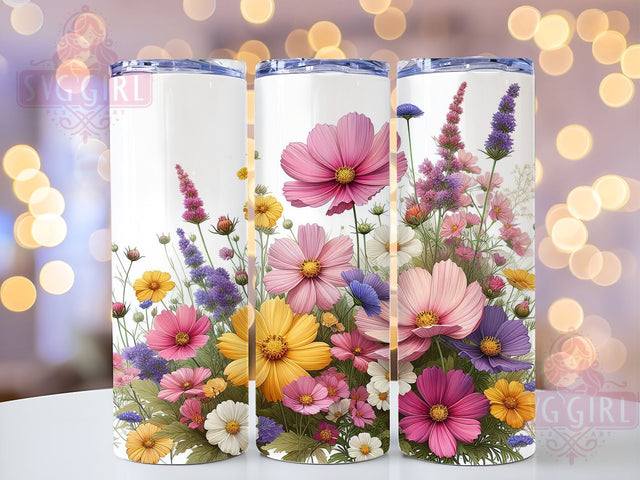 Wildflower Tumbler Wrap, Floral Design Tumbler, 20oz Sublimation Wrap, Nature-Inspired Drinkware, Cute Floral Tumbler, Unique Tumbler Design, Spring Tumbler Wrap Sublimation SvggirlplusArt 