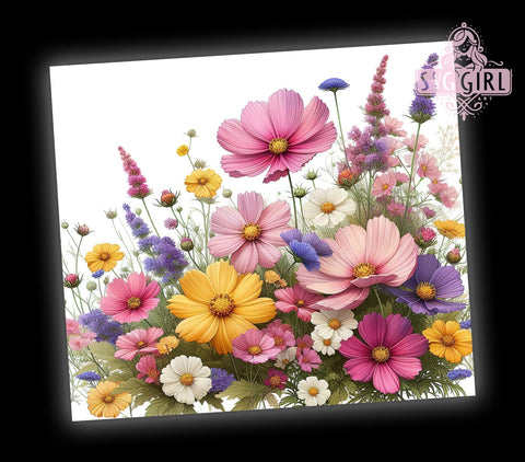 Wildflower Tumbler Wrap, Floral Design Tumbler, 20oz Sublimation Wrap, Nature-Inspired Drinkware, Cute Floral Tumbler, Unique Tumbler Design, Spring Tumbler Wrap Sublimation SvggirlplusArt 
