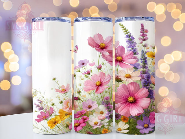 Wildflower Tumbler Wrap, Floral Design Tumbler, 20oz Sublimation Wrap, Nature-Inspired Drinkware, Cute Floral Tumbler, Unique Tumbler Design, Spring Tumbler Wrap Sublimation SvggirlplusArt 