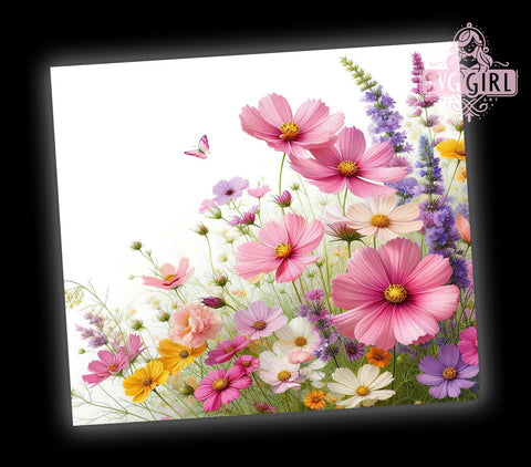 Wildflower Tumbler Wrap, Floral Design Tumbler, 20oz Sublimation Wrap, Nature-Inspired Drinkware, Cute Floral Tumbler, Unique Tumbler Design, Spring Tumbler Wrap Sublimation SvggirlplusArt 