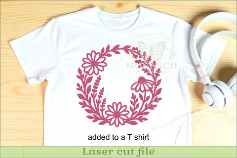 Wildflower Wreath SVG, Floral Wall Decor with Daisies SVG APInspireddesigns 
