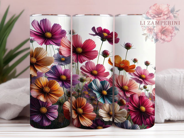 Wildflowers 20oz Tumbler , Flowers Sublimation Design, Straight & Tapered Tumbler Wrap, Instant Digital Download Sublimation Li Zamperini 