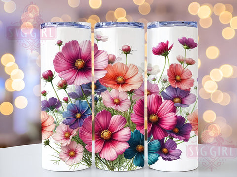 Wildflowers 20oz Tumbler Wrap Sublimation Design, Straight Tapered Tumbler Wrap, Flowers Tumbler Png, Instant Digital Download Sublimation SvggirlplusArt 