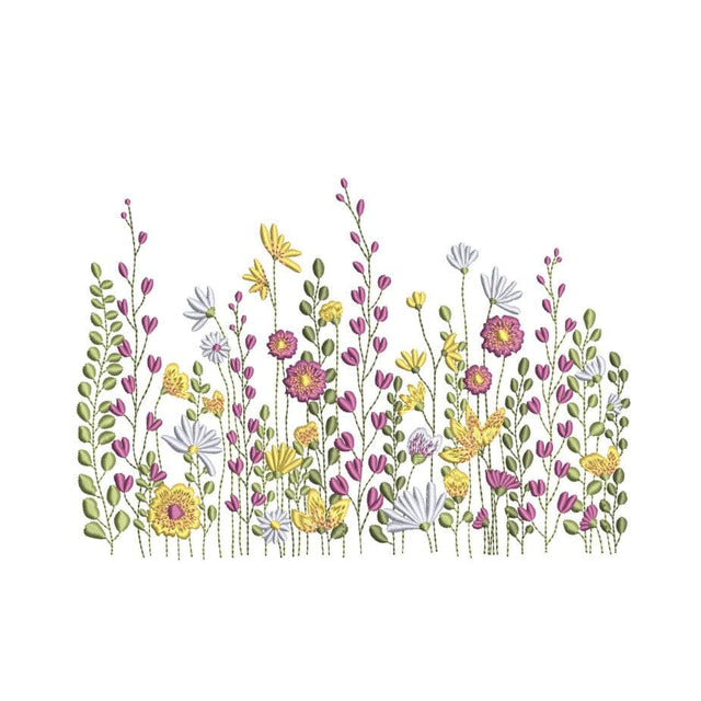 Wildflowers Machine Embroidery Design, 3 sizes, Instant Download Embroidery/Applique DESIGNS Nino Nadaraia 