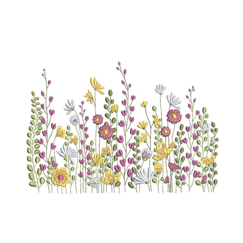 Wildflowers Machine Embroidery Design, 3 sizes, Instant Download Embroidery/Applique DESIGNS Nino Nadaraia 