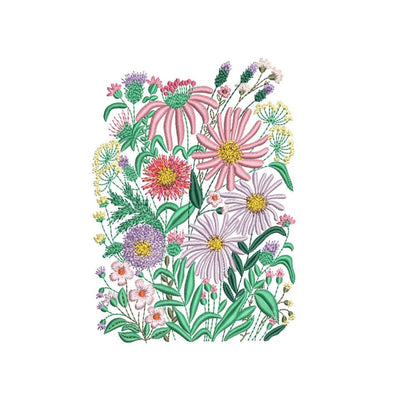 Wildflowers Machine Embroidery Design, 3 sizes, Instant Download Embroidery/Applique DESIGNS Nino Nadaraia 