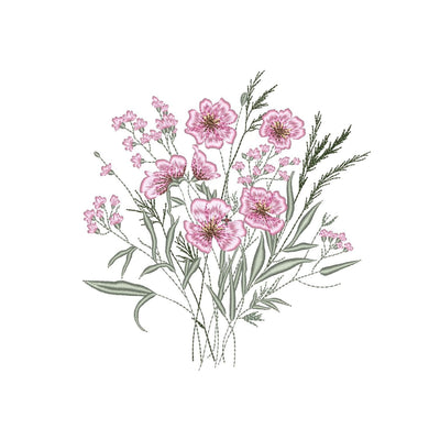 Wildflowers Machine Embroidery Design, 3 sizes, Instant Download Embroidery/Applique DESIGNS Nino Nadaraia 