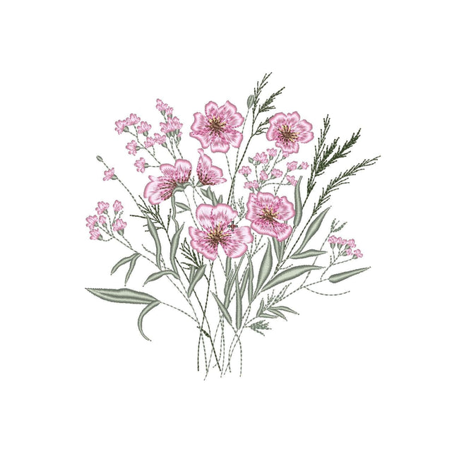 Wildflowers Machine Embroidery Design, 3 sizes, Instant Download Embroidery/Applique DESIGNS Nino Nadaraia 