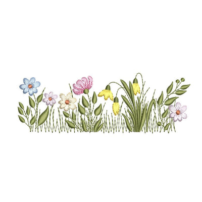 Wildflowers Machine Embroidery Design, 4 sizes, Instant Download Embroidery/Applique DESIGNS Nino Nadaraia 