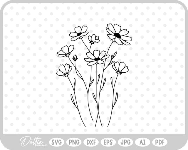 Wildflowers SVG DottieDigitals 