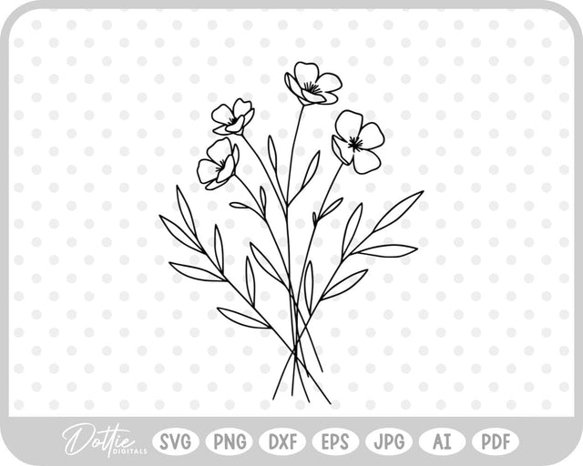 Wildflowers SVG DottieDigitals 