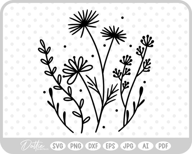 Wildflowers SVG DottieDigitals 