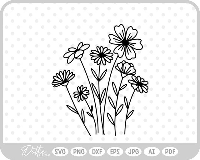Wildflowers SVG DottieDigitals 