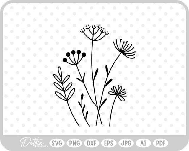 Wildflowers SVG DottieDigitals 