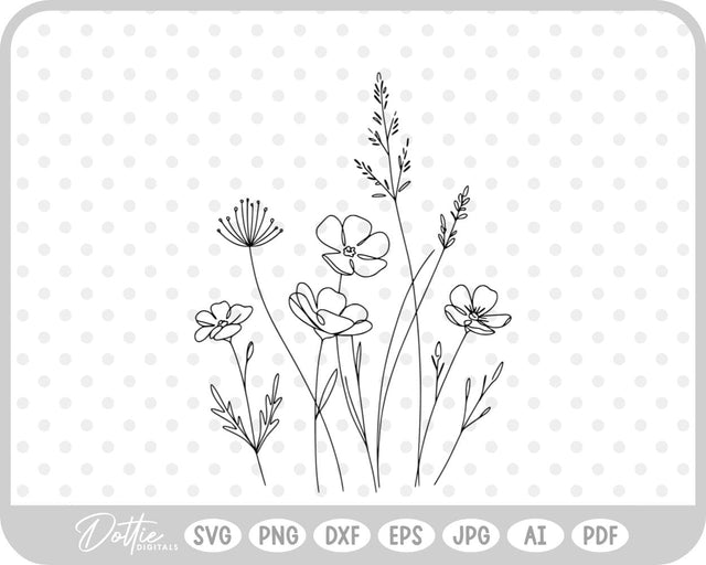 Wildflowers SVG DottieDigitals 