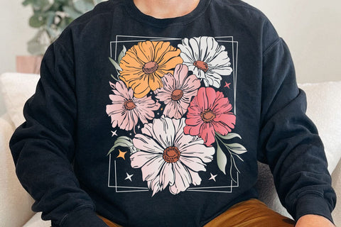 Wildflowers svg , Floral svg , Wild flower svg , flower sketch svg , Flower Svg , cricut and silhouette , Vintage Flower Svg SVG DesignDestine 