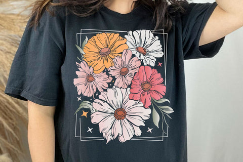 Wildflowers svg , Floral svg , Wild flower svg , flower sketch svg , Flower Svg , cricut and silhouette , Vintage Flower Svg SVG DesignDestine 