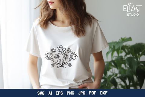 Wildflowers SVG, Spring Flowers SVG Cut File. SVG Elinorka 