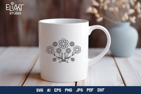 Wildflowers SVG, Spring Flowers SVG Cut File. SVG Elinorka 