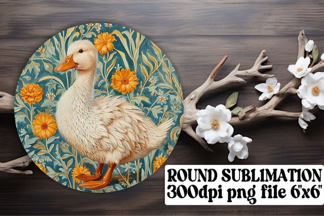 Wildlife Blossom Circle Coaster Collection Sublimation afrosvg 