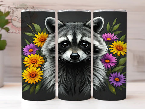 Wildlife Cute Raccoon 20oz Tumbler, Wildlife Design, Sublimation Tumbler, 20oz Tumbler, Animal Drinkware, Cute Raccoon Gift, Nature Lover Gift Sublimation Lara' s Designs 