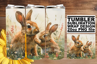 Wildlife Mom & Child Tumbler Wrap: Motherly Love Sublimation afrosvg 