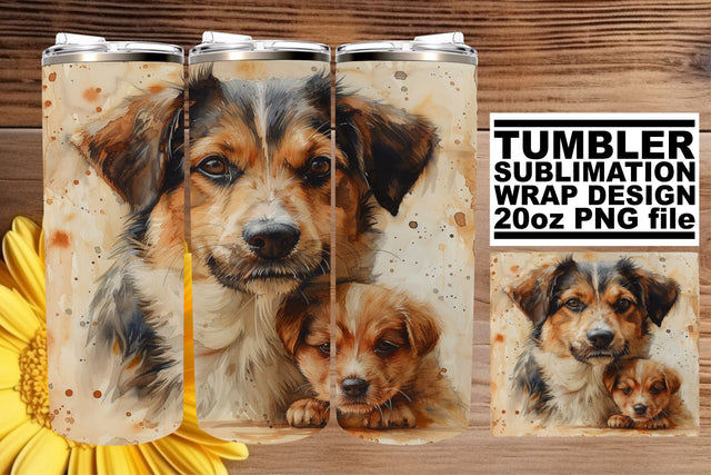 Wildlife Mom & Child Tumbler Wrap: Precious Bond Sublimation afrosvg 