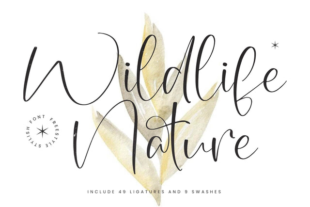 Wildlife Nature - Freestyle Stylish Font Font Letterena Studios 