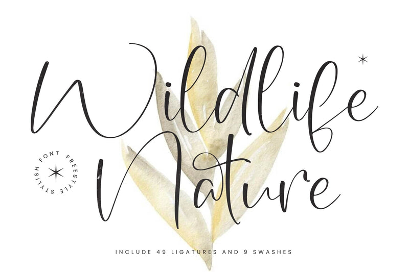 Wildlife Nature - Freestyle Stylish Font Font Letterena Studios 