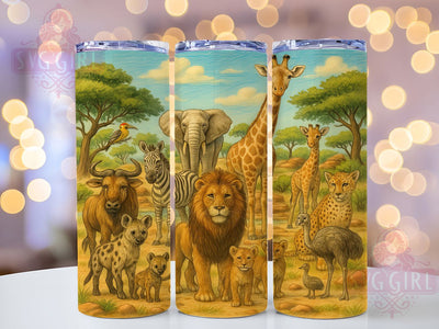 Wildlife Safari Adventure Tumbler, Zoo Keeper Gift, Jungle Theme Design, Wildlife Drinkware, Animal Lover Present, Kids Safari Cup, Sublimation Template Sublimation SvggirlplusArt 