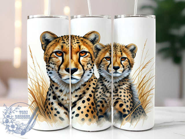 Wildlife Safari Cheetah Tumbler Wrap, Cheetah, Tumbler Wrap, Sublimation Design, Animal Print, Wildlife Decor, Jungle Theme, Safari Gift Sublimation ToriDesigns 