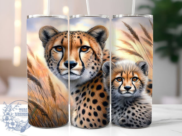 Wildlife Safari Cheetah Tumbler Wrap, Cheetah, Tumbler Wrap, Sublimation Design, Animal Print, Wildlife Decor, Jungle Theme, Safari Gift Sublimation ToriDesigns 