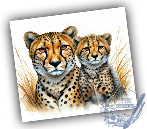 Wildlife Safari Cheetah Tumbler Wrap, Cheetah, Tumbler Wrap, Sublimation Design, Animal Print, Wildlife Decor, Jungle Theme, Safari Gift Sublimation ToriDesigns 