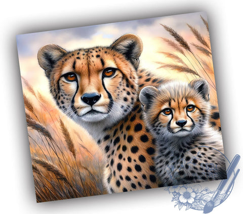 Wildlife Safari Cheetah Tumbler Wrap, Cheetah, Tumbler Wrap, Sublimation Design, Animal Print, Wildlife Decor, Jungle Theme, Safari Gift Sublimation ToriDesigns 