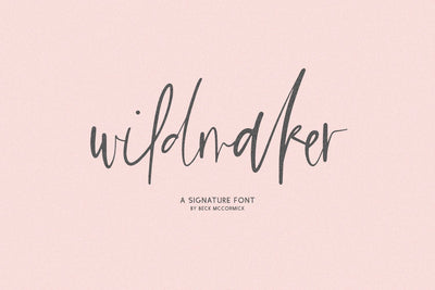 Wildmaker Script Font Beck McCormick 