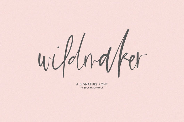 Wildmaker Script Font Beck McCormick 