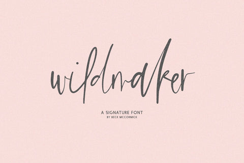 Wildmaker Script Font Beck McCormick 