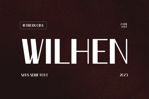 Wilhen - Modern Sans Serif Font studioalmeera 
