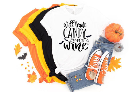 Will Trade Candy for Wine Halloween SVG SVG Pickled Thistle Creative 