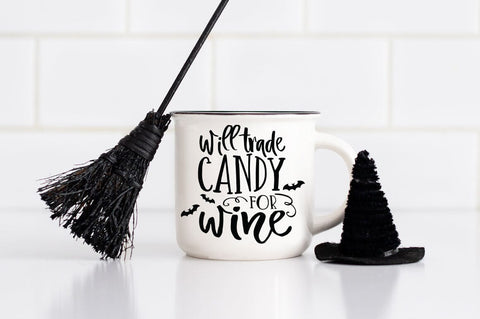 Will Trade Candy for Wine Halloween SVG SVG Pickled Thistle Creative 