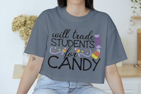 Will Trade Students For Candy| Halloween Teacher SVG Cutting Files. SVG CosmosFineArt 