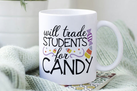 Will Trade Students For Candy| Halloween Teacher SVG Cutting Files. SVG CosmosFineArt 