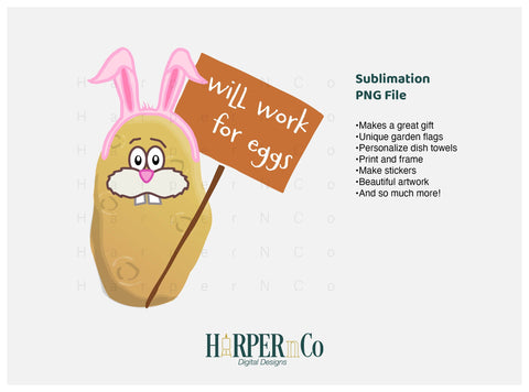 WIll Work For Eggs SVG PNG Cut EPS File SVG HarperNCo 