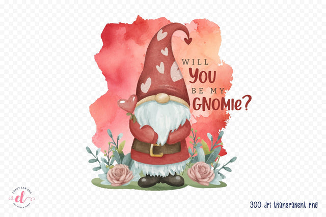 Will You Be My Gnomie PNG Sublimation Sublimation CraftLabSVG 