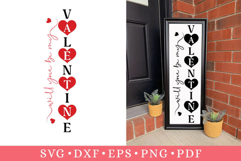 Will You Be My Valentine - Porch Sign SVG SVG CraftLabSVG 