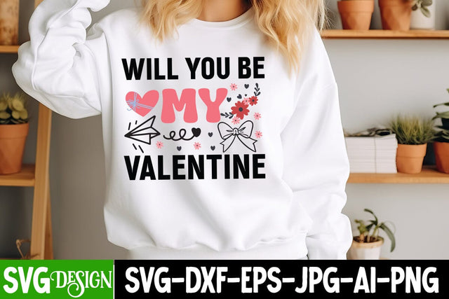 Will You be my Valentine SVG Design,Valentine's Day Svg,Valentines Day SVG Design,Valentine png SVG BlackCatsMedia 