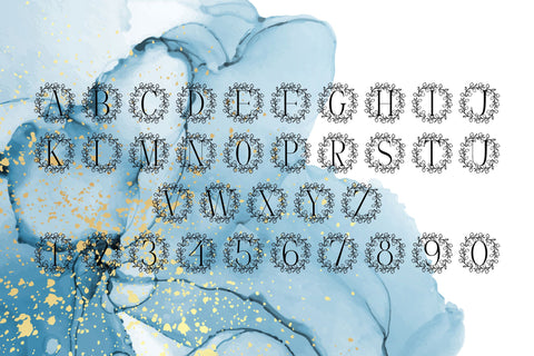 Willow Crown Monogram Font Dm Letter Studio 