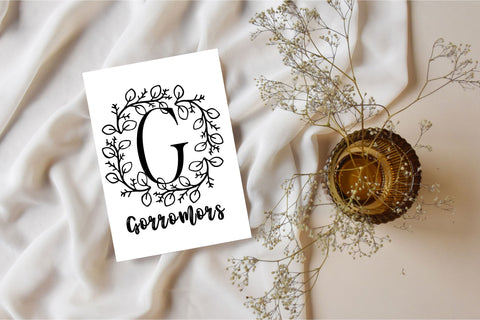 Willow Crown Monogram Font Dm Letter Studio 