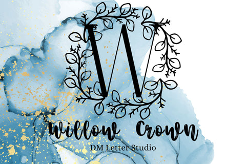 Willow Crown Monogram Font Dm Letter Studio 